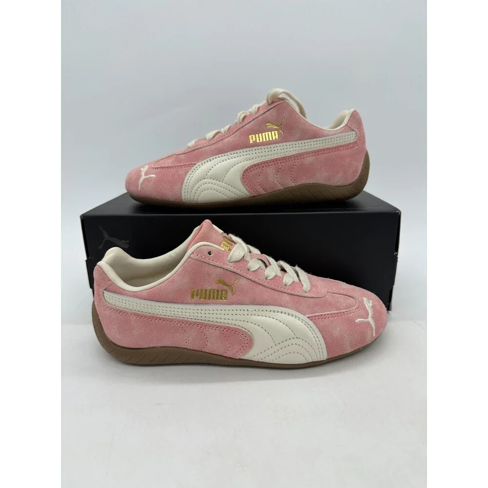 Puma Speedcat Women's Size 6 Pink Suede Gum Running Athletic Shoes 405407 04